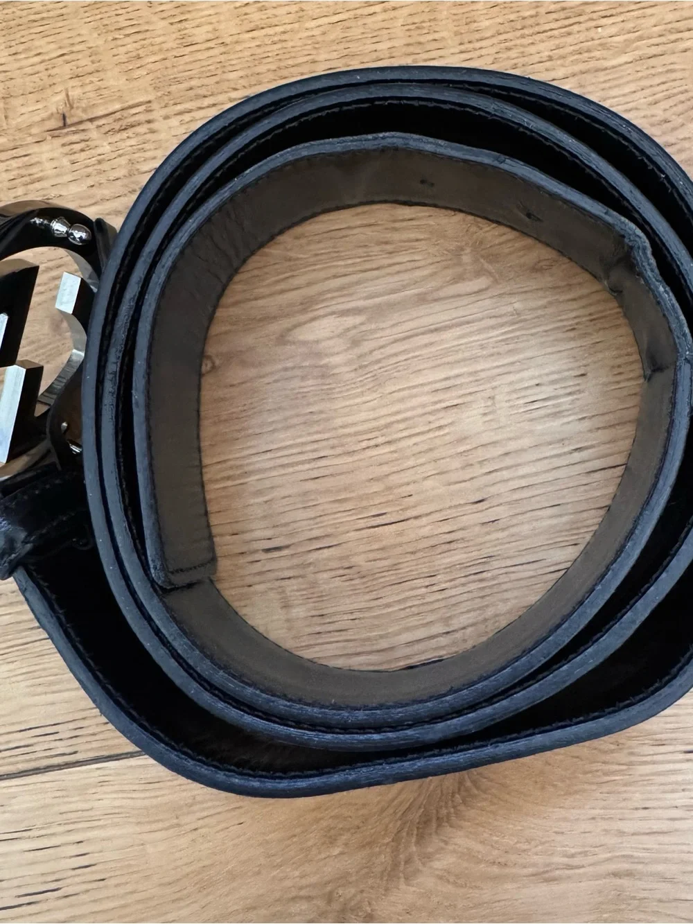 GUCCI MEN'S BLACK RED & GREEN WEB BELT WITH SILVER G BUCKLE SIZE 105 AUTHENTIC